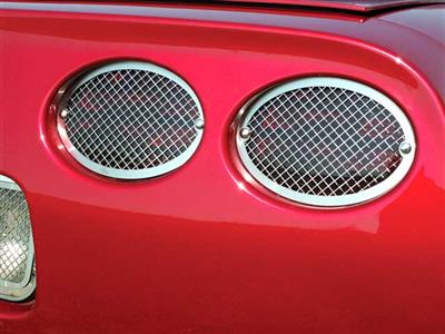 97-04 Laser Mesh Stainless Tail Light Grills (4pc)