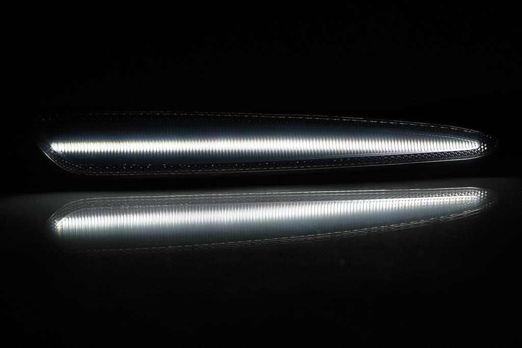 2005-2013 Zen6 Smoked White Laser LED Side Marker Lamps - Front and Rear