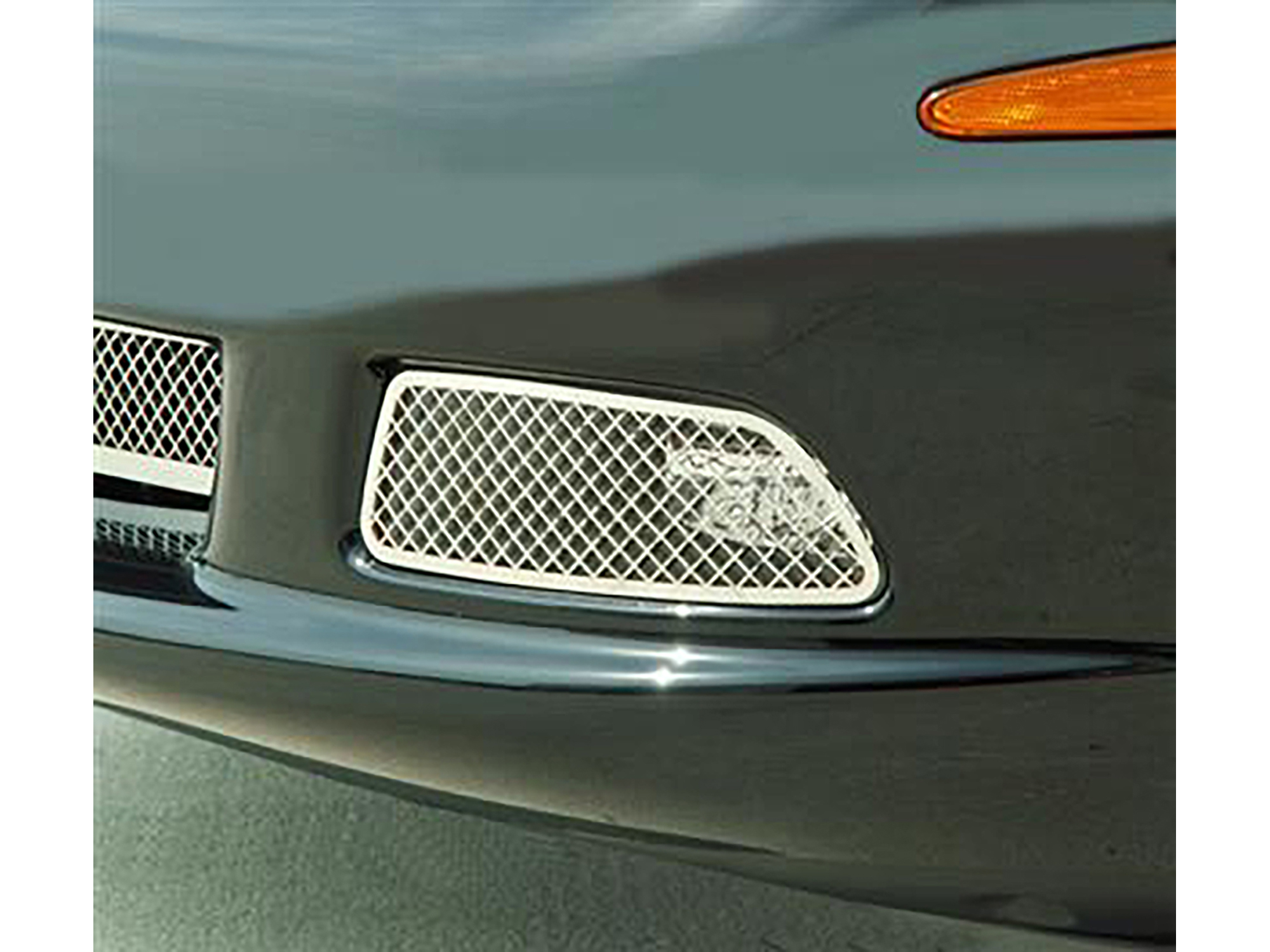 06-13 Z06/GS Laser Mesh Stainless Driving Light Covers