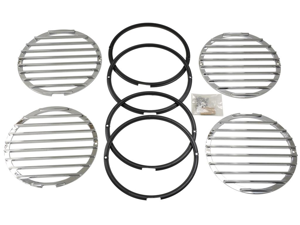 05-13 Chrome Billet Aluminum Phantom Tail Lamp Louvers - Set Of 4