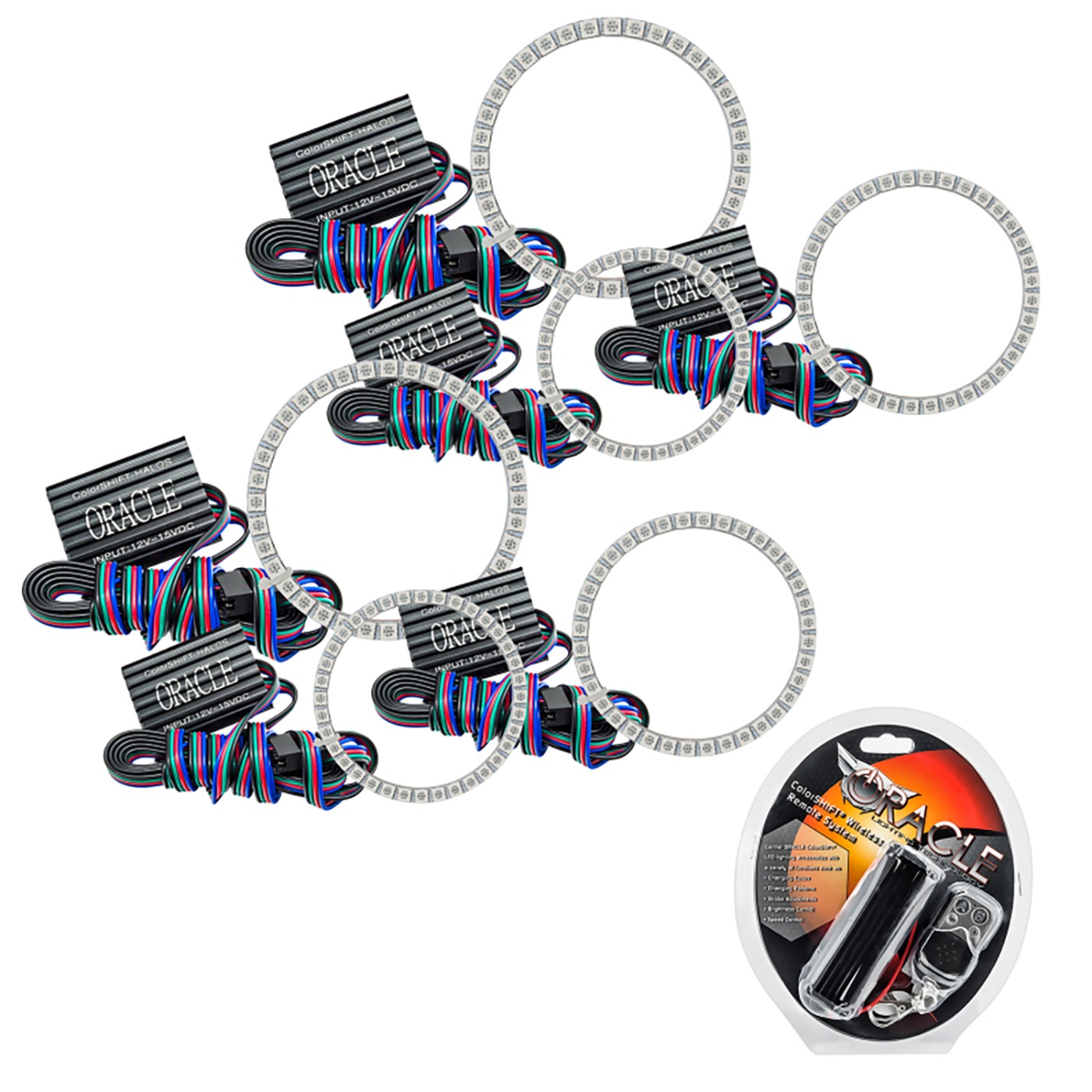05-13 Oracle LED Headlight Kit Triple Halo ColorSHIFT 2
