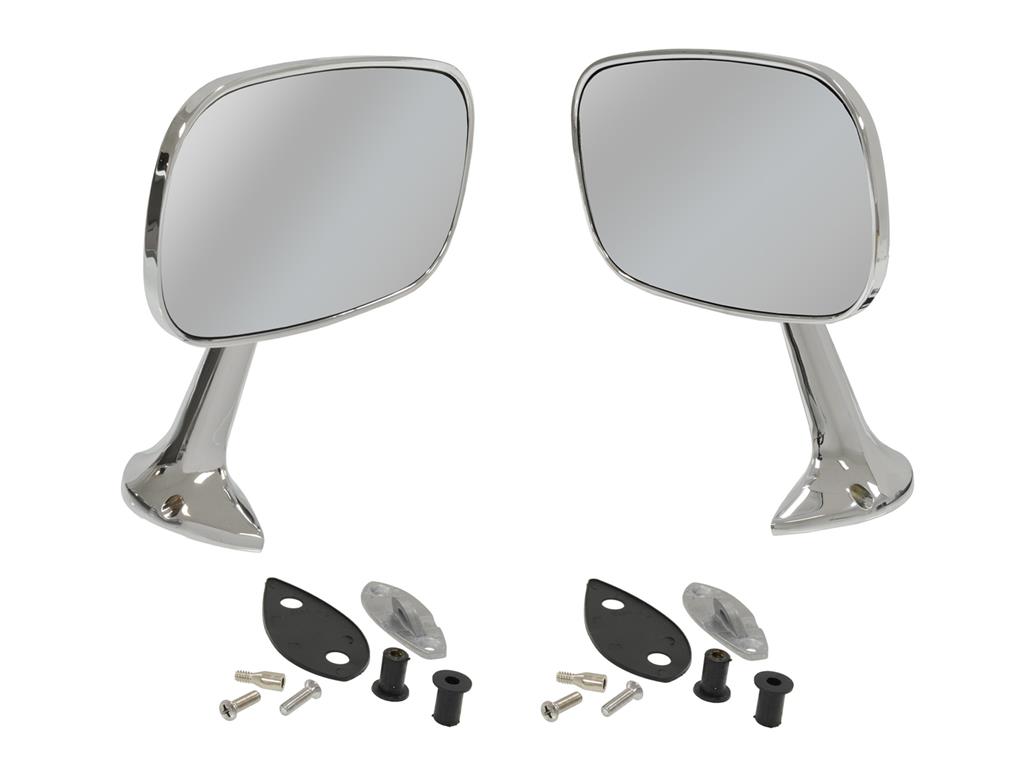 75-79 Mirror - Right And Left Chrome Outside With Mount Kit - Pair