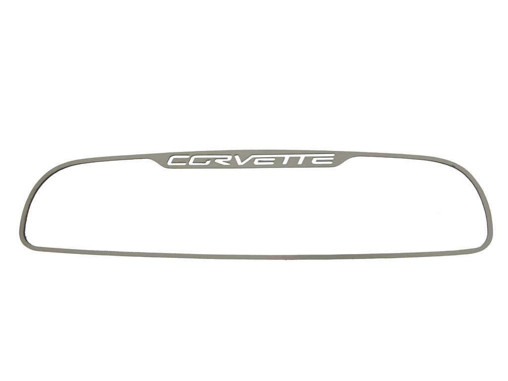 2005-2013 Corvette Inside Mirror Stainless Trim w/"Corvette" (Auto Dim Mirror)