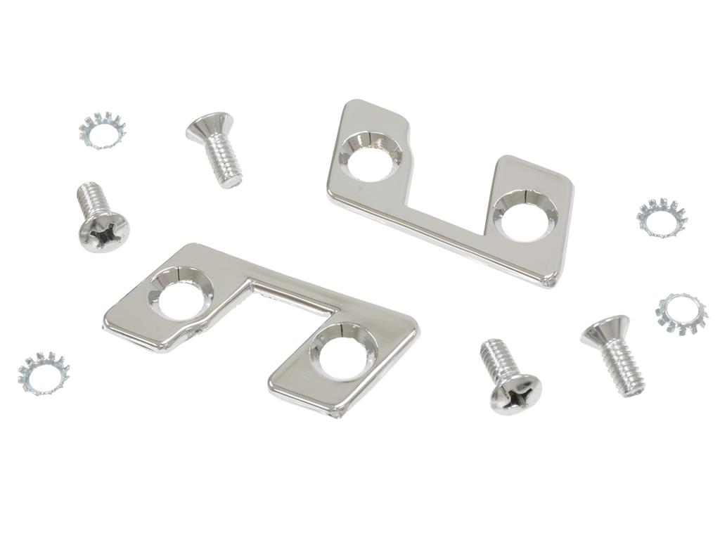 56-62 Convertible Top / Hardtop Front Latch Lock Plates w/Hardware