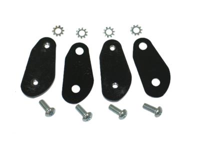 63-67 Convertible Top Front Header Bow Adjustment Plates w/Hardware