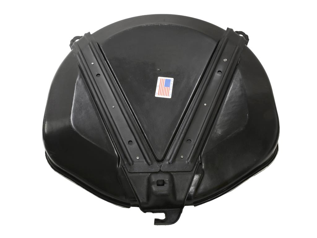 68-82 Spare Tire Carrier Lower Tray With Y - Bracket Strap Attached - Fiberglass