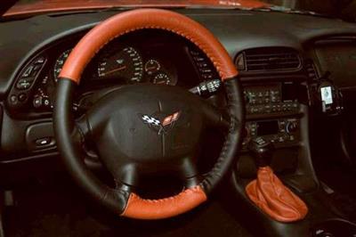 90-93 Steering Wheel Cover - Two Tone Leather (ND)