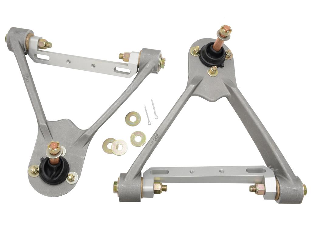 63-82 Shark Bite Aluminum Upper Control Arm Kit w/Performance Ball Joints (Natural)