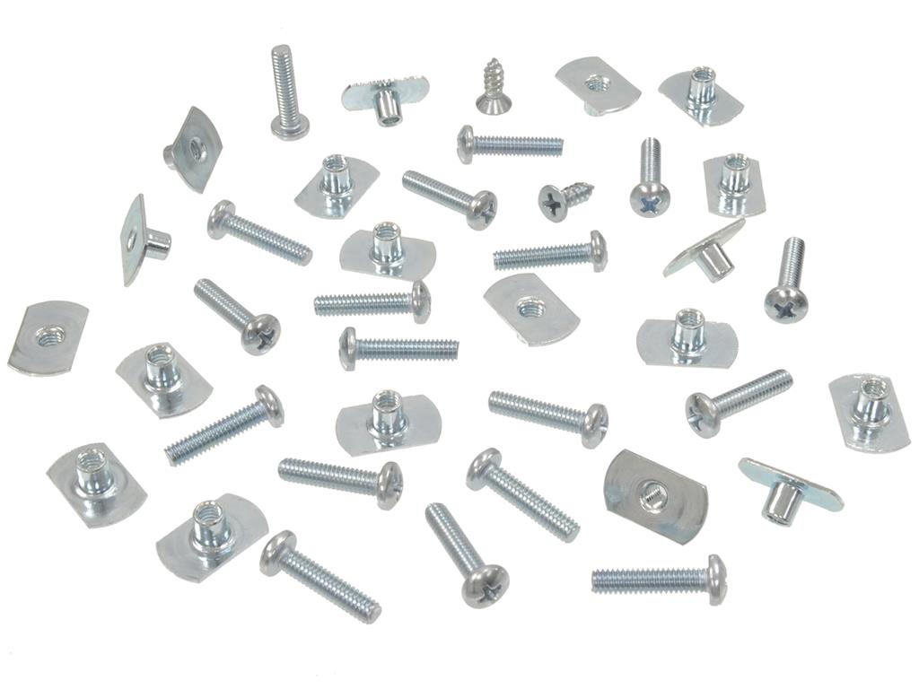 56-62 Soft Top / Convertible Top Side Rail Weatherstrips Retainer & T Nut Kit