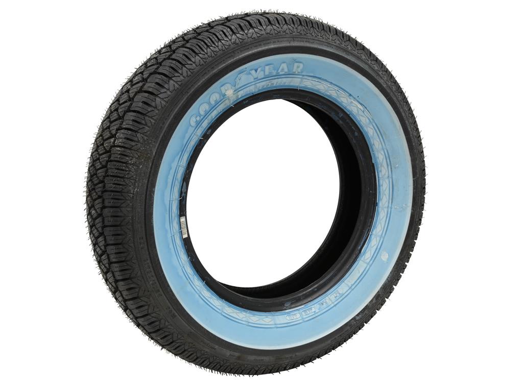 56-61 205/75-15 Goodyear Classic Radial Tire - 2 3/4" White