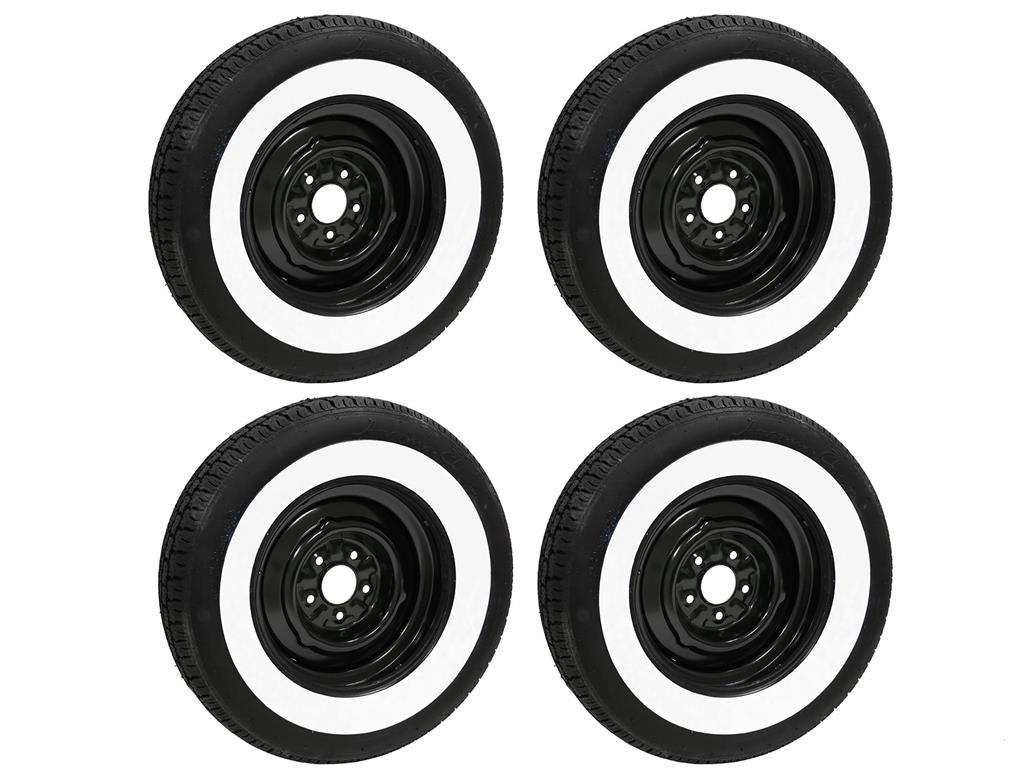 56-61 205/75R15 American Classic Radial Tire - 2 1/2" White Wall