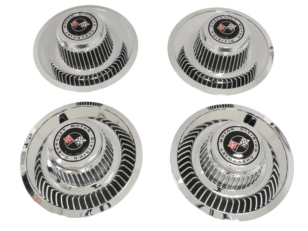 69-82 Rally Wheel Center Cap With Crossflag Emblem - Set Of 4