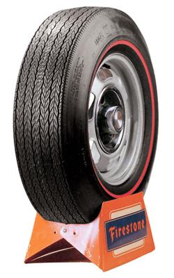 68-69 F70-15 Firestone "Wide Oval" Tire - Redline