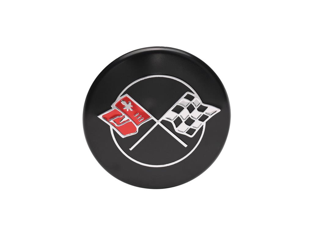 68-82 Rally Wheel Center Cap Crossed Flags Emblem