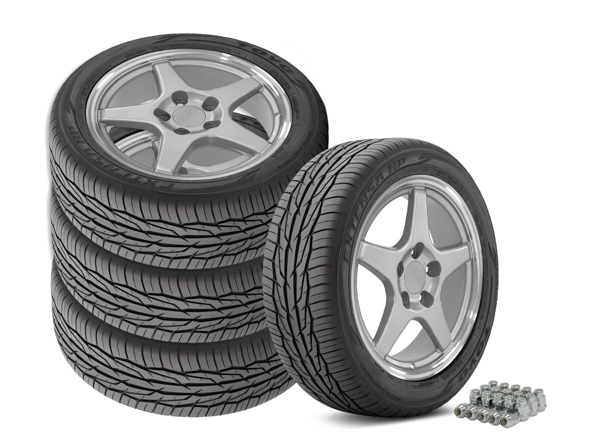 88-96 C4 ZR1 Style Staggered Wheel & Tire Package w/ Machined Lip
