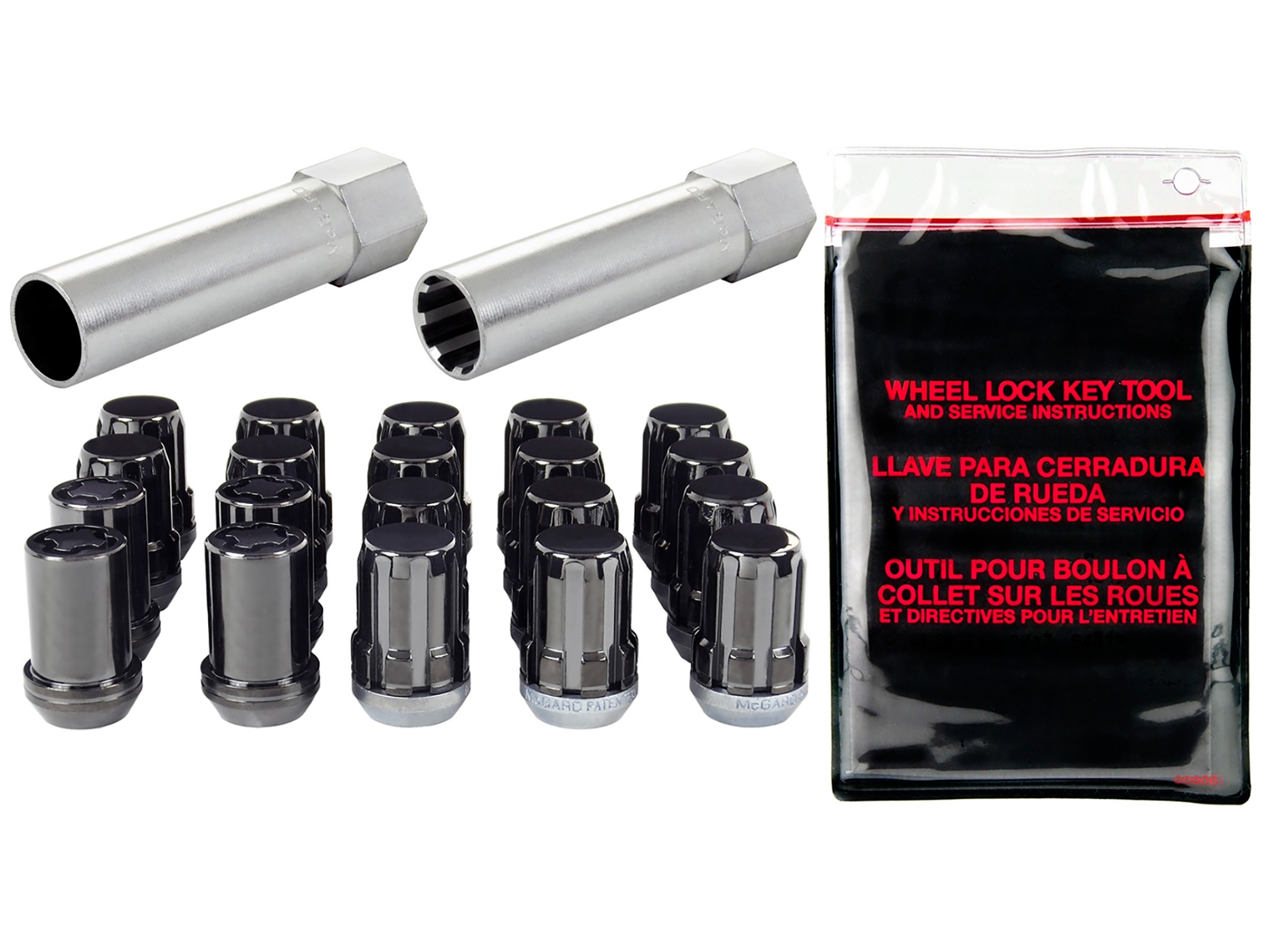 84-96 McGard Spline Drive Install Kit w/Tool (Black)