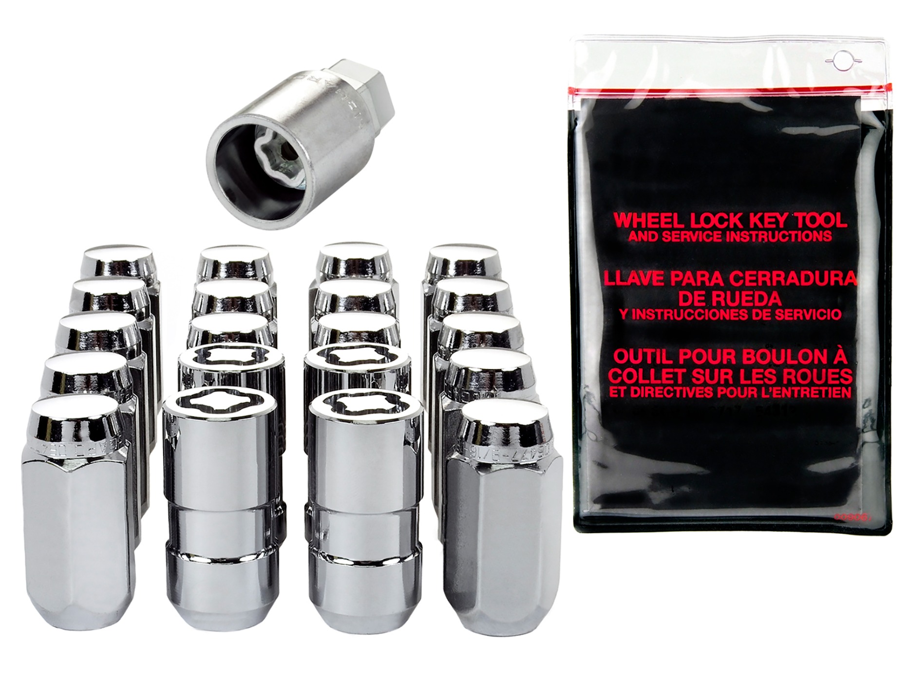 20-24 McGard Cone Seat Lock & Lug Nut Kit (Chrome)
