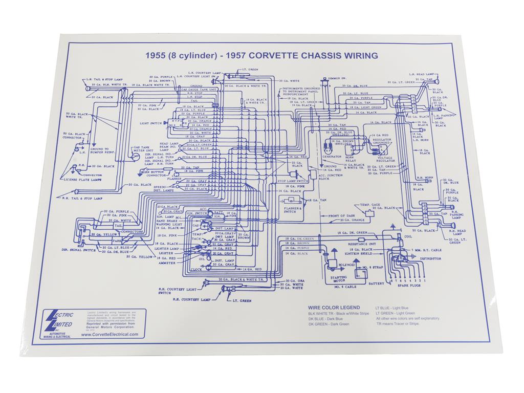 1955-1957 Corvette Wiring Diagram