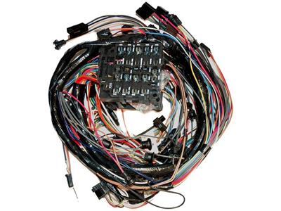 75 Manual Dash Main Wiring Harness w/Fuse Box (w/o Seatbelt Interlock)