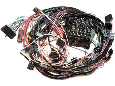 75 Auto Dash Main Wiring Harness w/Fuse Box (w/o Seatbelt Interlock)