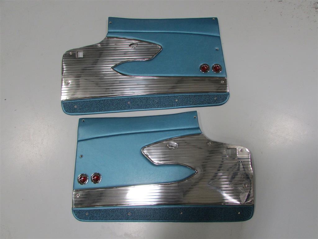 1961 Jewel Blue Complete Door Panels w/Power Window - Scratch & Dent