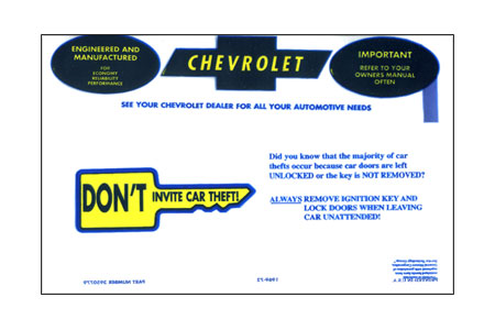 1969-1972 Corvette Owners Manual Bag