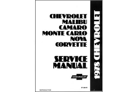 1978 Corvette Shop/Service Manual