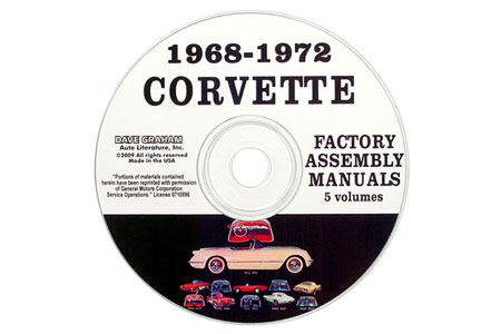 1968-1972 Corvette Assembly Manual on CD