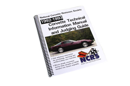 1992-1993 Corvette NCRS Judging Manual (Expanded Edition)