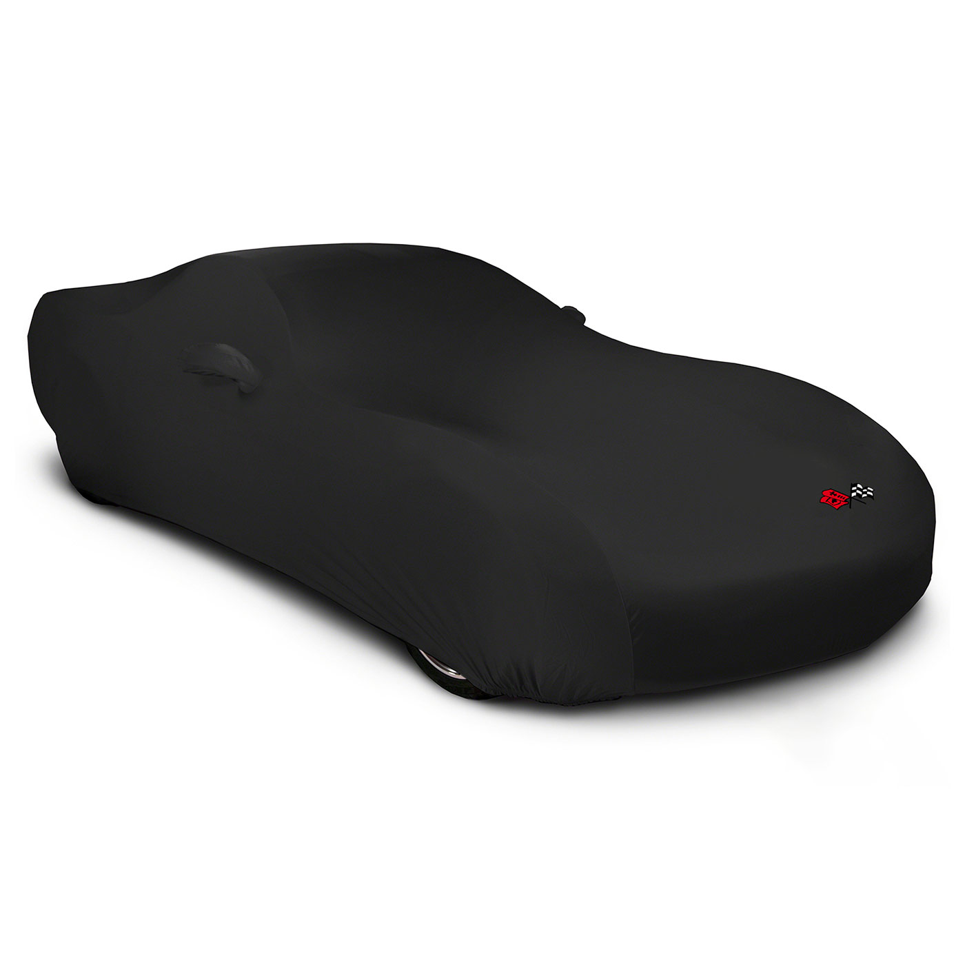 68-82 SuperStretch Black Indoor Car Cover w/C3 Emblem