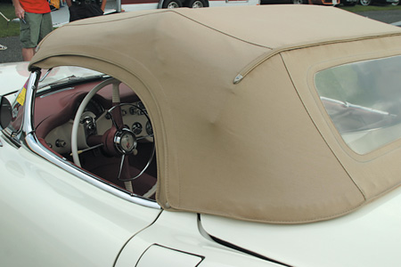 1955 Corvette Convertible Top Vinyl Kit - White (Dated)