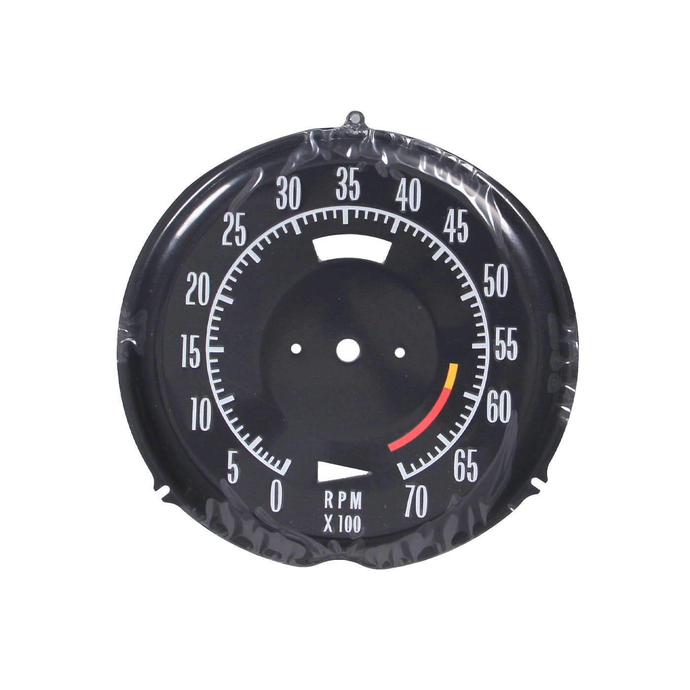 1972-1974 6000  RPM Redline Tachometer Faceplate