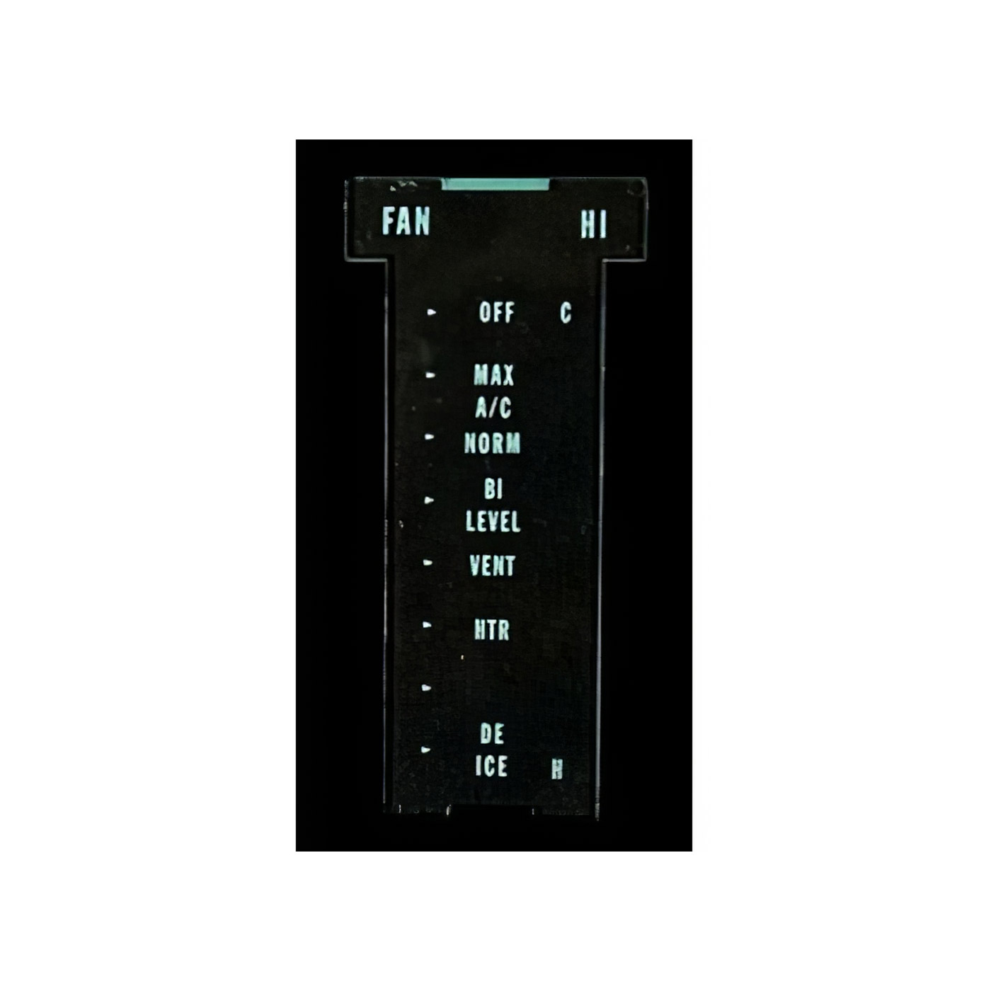 69-71 AC/Heater Control Panel Clear Lens