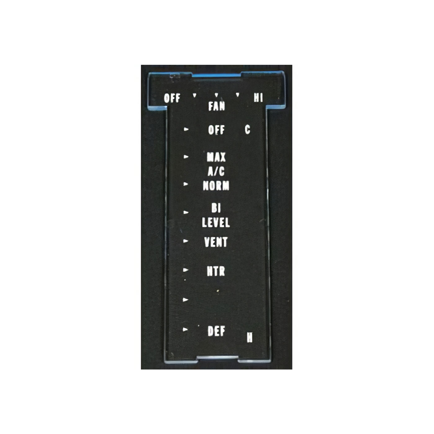 72-75 AC/Heater Control Panel Clear Lens