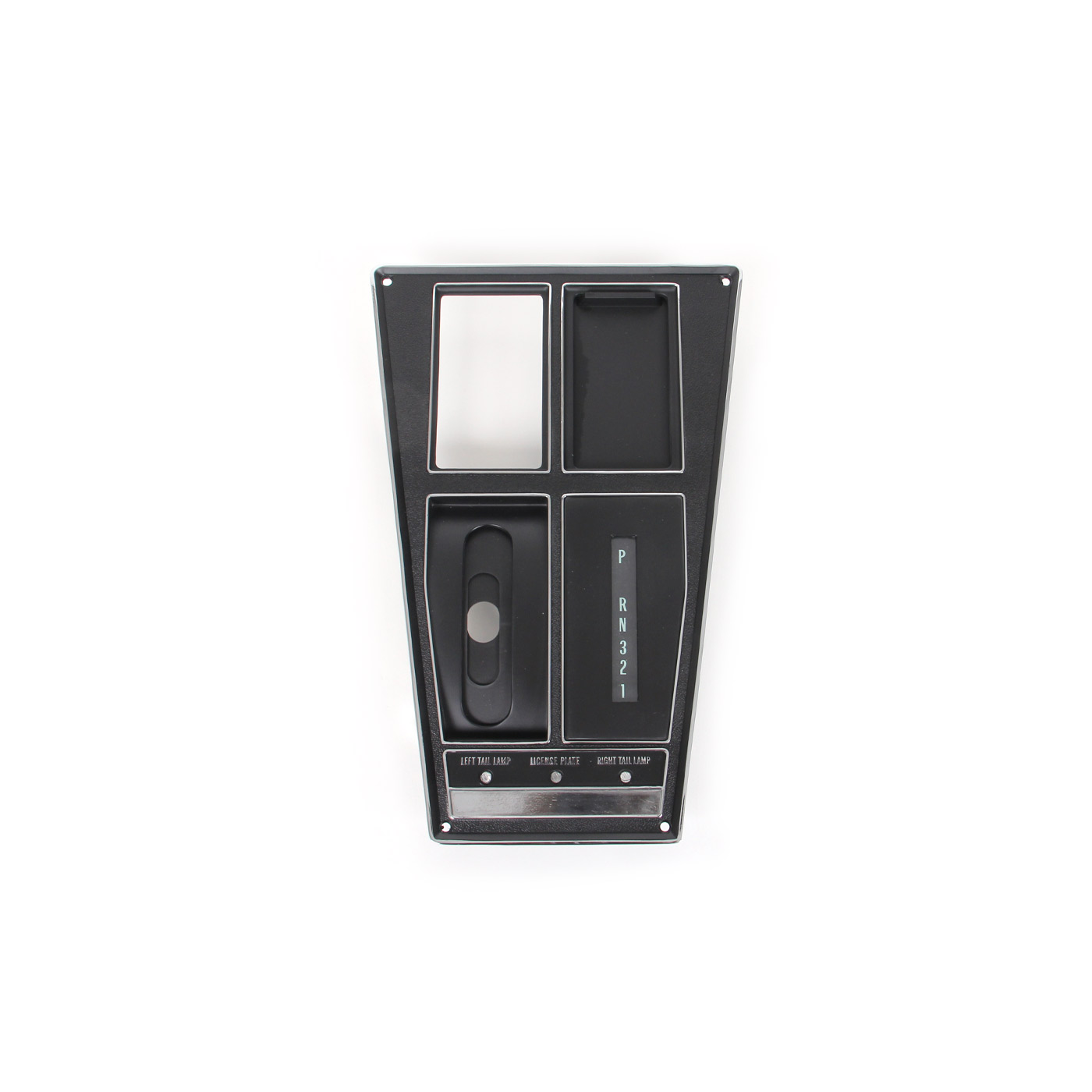 69 Auto w/AC Shifter Console Upper Trim Plate
