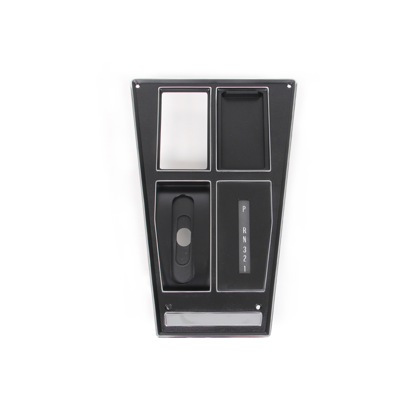 72-74 Auto w/AC Shifter Console Upper Trim Plate