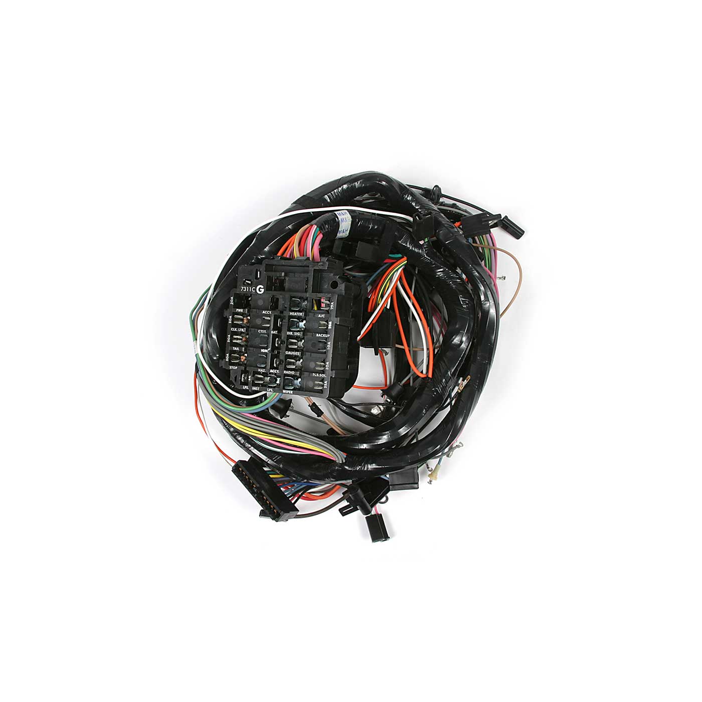 74 w/AC Dash Main Wiring Harness w/Fuse Box