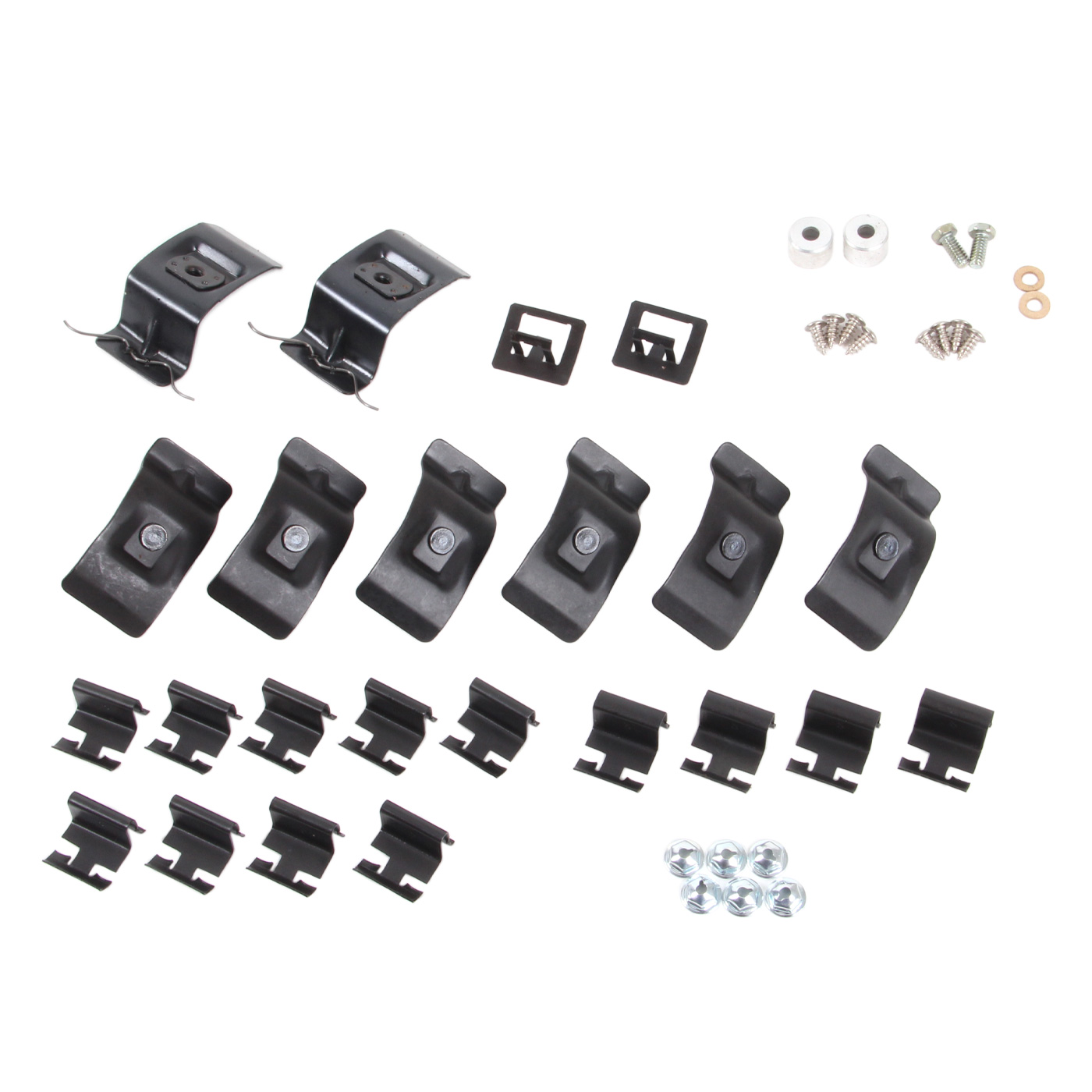 63 Conv Deluxe Windshield Molding Clip & Screw Set