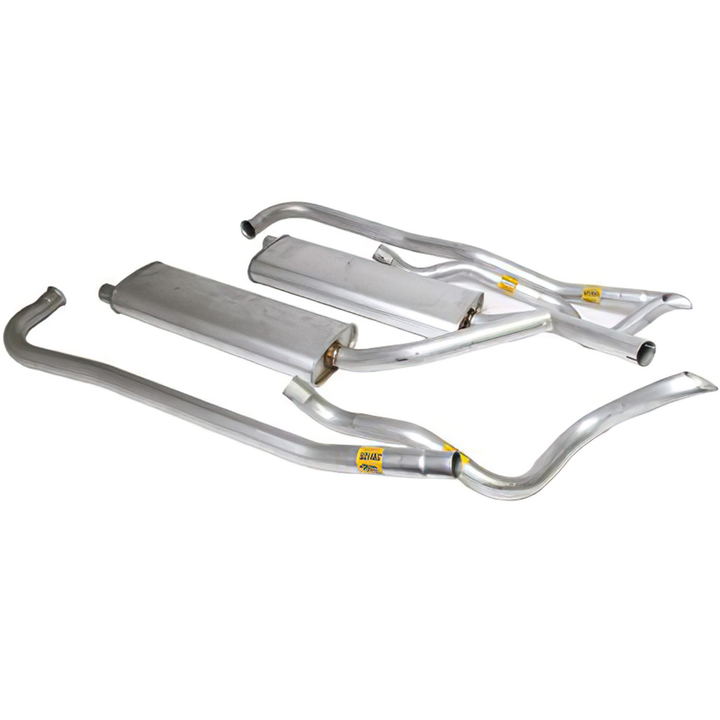 61-62 283 & 327 Base Motor Exhaust System w/Oval Mufflers