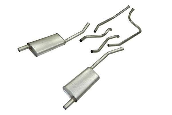 53-55 6-Cylinder Exhaust System w/Mufflers 