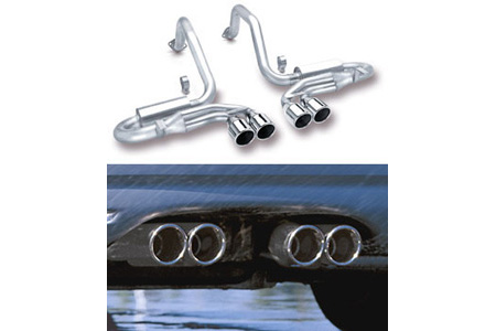 1997-2004 Corvette Borla "Stinger" Exhaust System - Quad 4" Round Tips