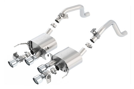 14-18 w/NPP BORLA ATAK Exhaust System w/4.25" Round Angle Cut Tips (Default)