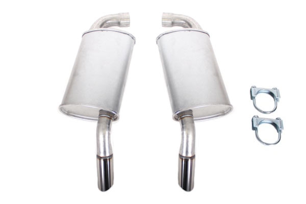 78-82 2 1/2in Premium Oval Mufflers w/Stainless Tips