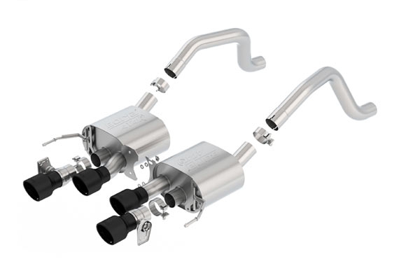 15-19 Z06 & 17-19 GS w/Manual Borla ATAK Exhaust System w/4.25in Round Intercooled Tips - Black (NPP Option)