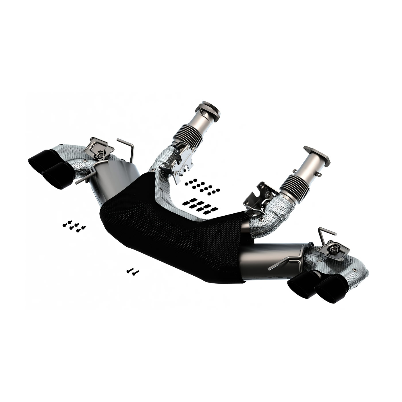20-27 Borla Exhaust System S-Type Blk Chrome Tips