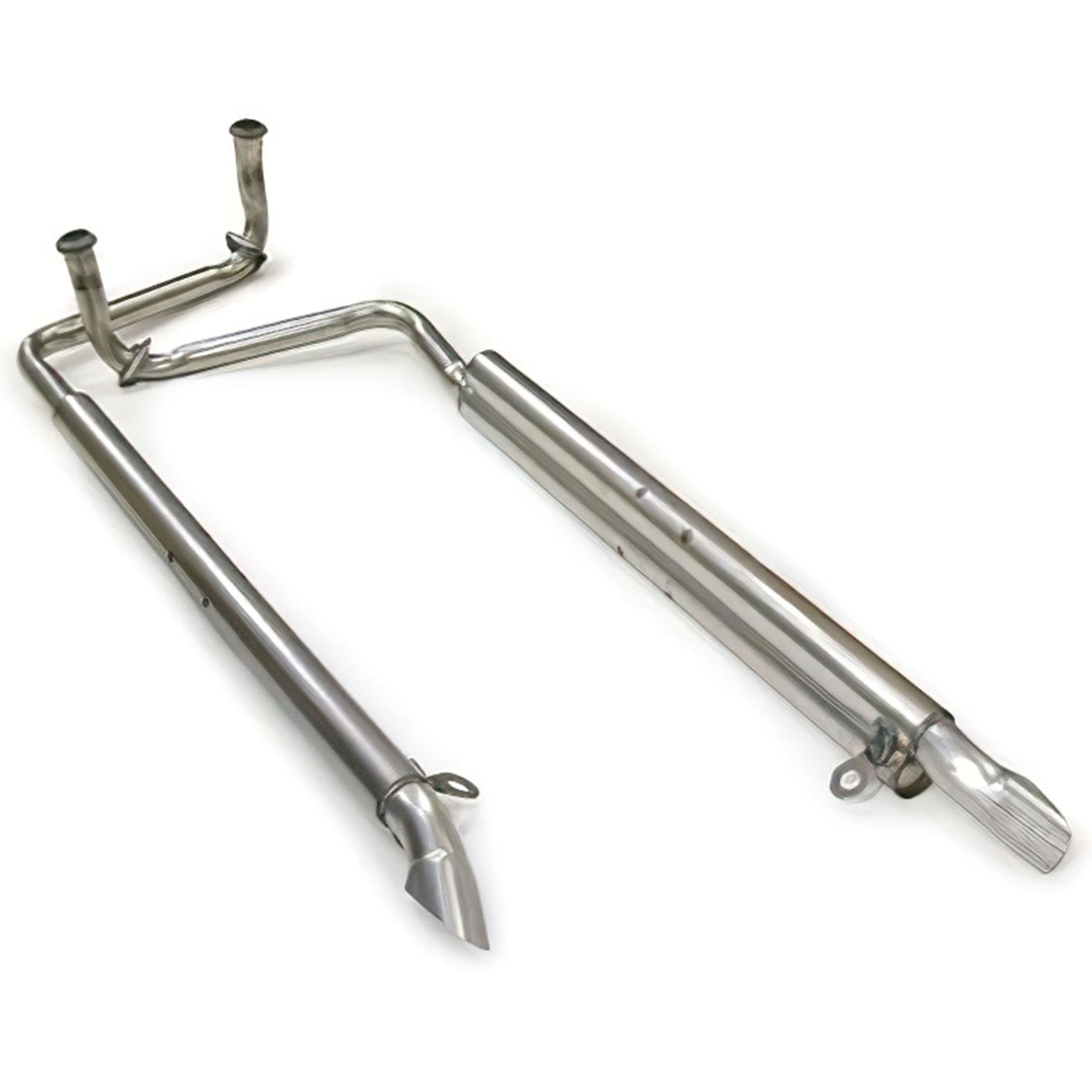 69 350 Side Exhaust Mufflers - Stainless