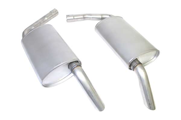 74 2" Low Profile Oval Mufflers