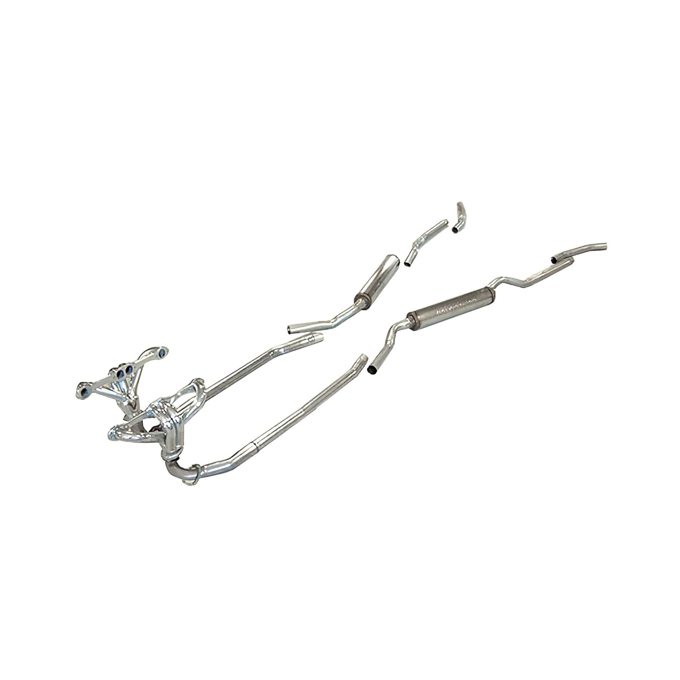 61-62 Tight Tuck Header w/ Performance Muffler Exhaust System
