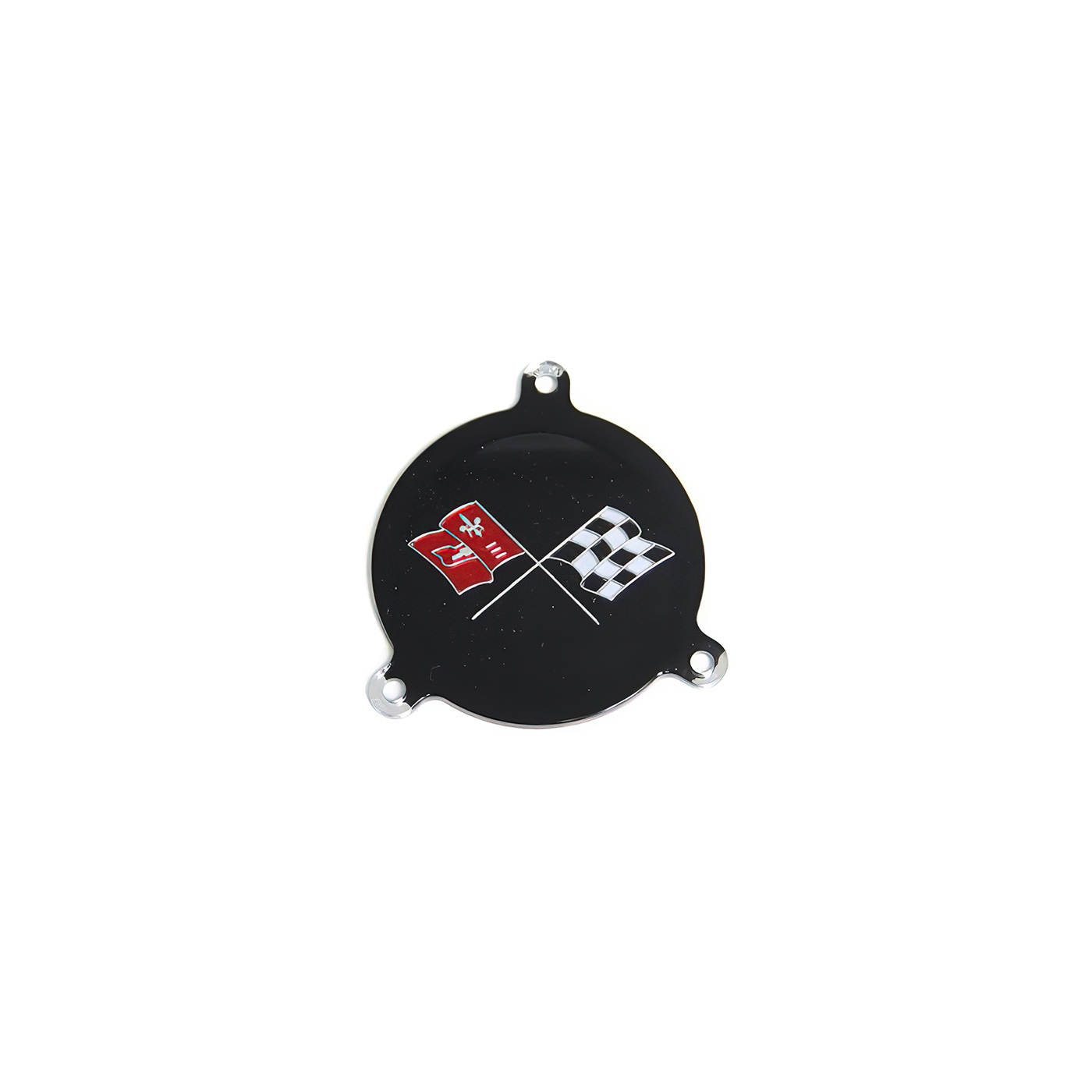 65-66 Hubcap Spinner Emblem Insert (White Upper Corner)