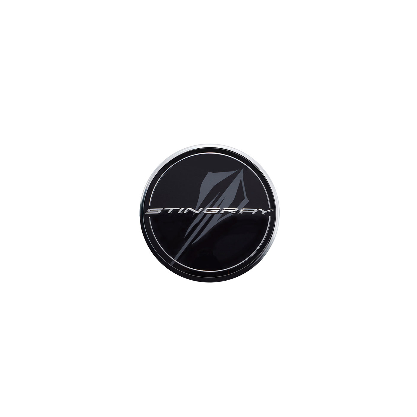 20-23 GM Wheel Black Center Cap w/Stingray Emblem